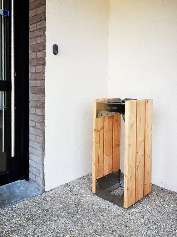 Corbeille de propreté en bois de pin Douglas, sans traitement