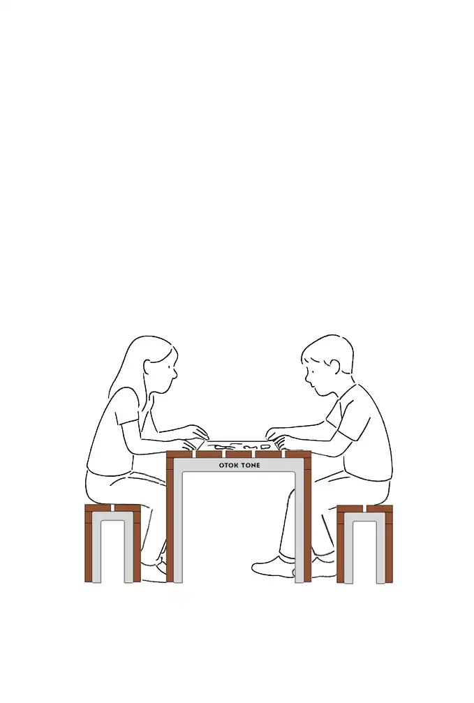 Mobilier OTOK TONE, table de pique nique en bois français, dimension enfants